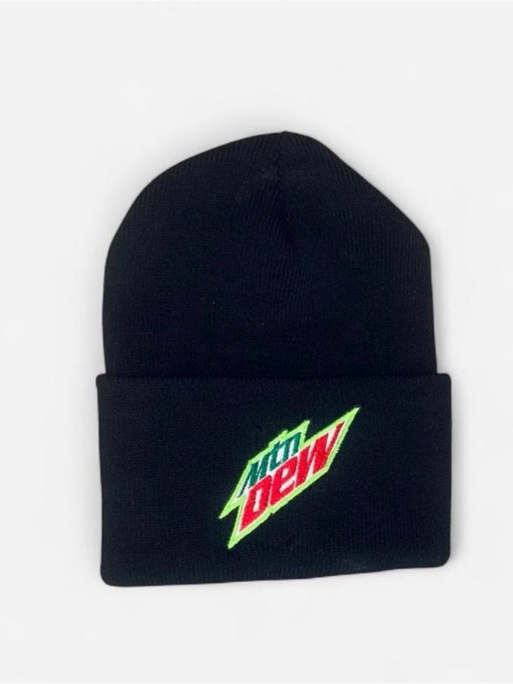 Carhartt Black Beanie Mountain Dew Embroidered Logo